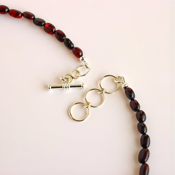 Baltic Amber Beaded Skull Necklace - Picture 8 of 8